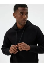 Koton Raised Cotton Basic Hooded Sweatshirt