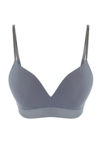 Trendyol Gray Micro Rope Strap Non-wired Covered Knitted Bra