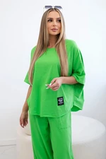 Women's set T-shirt + trousers - light green