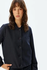 Koton White Striped Women's Jacket