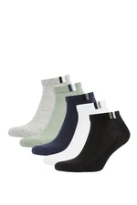 DEFACTO Men's 5-Piece Cotton Booties Socks