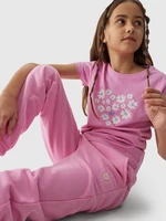 4F Organic Cotton T-Shirt for Girls - Pink