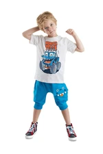 Denokids Monster Truck Boy Summer T-shirt Capri Shorts Set