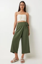 Happiness İstanbul Women's Khaki Skirt Look Ayrobin Shalwar Trousers