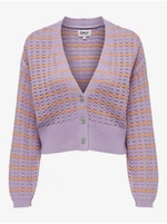 Orange-purple women's striped cardigan ONLY Asa - Women's