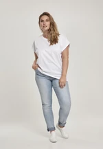 Women's Organic T-Shirt with Extended Shoulder White