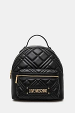 Ruksak Love Moschino dámsky, čierna farba, malý, s nášivkou, JC4148PP0L