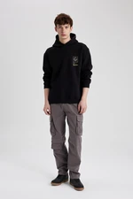 DEFACTO Relax Fit Cargo Pocket Straight Leg Gabardine Trousers