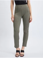 Orsay Green Ladies Checkered Pants - Ladies