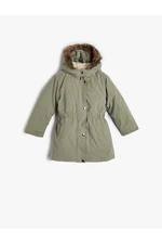 Koton Girl's Clothing Coat 4wkg00012aw Khaki