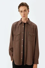 Koton Red Plaid Men's Adult Shirt