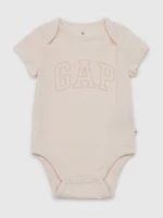 Ružové dievčenské baby body s logom GAP Brannan