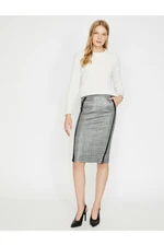 Koton Women's Checkered Pencil Skirt