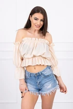 Ecru shoulder blouse