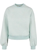 Dámský oversized barva Melange Crewneck aqua melange