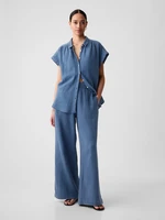 GAP Muslin Wide Leg Trousers - Women