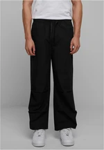 Men's wide poplin trousers - black