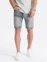 Ombre Men's denim short shorts - gray