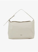 Beige women's handbag Calvin Klein Elevated Soft Shoulder Bag