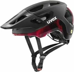 UVEX React Mips Black/Ruby Red Matt 52-56 Cască bicicletă
