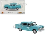 1974 Checker Cab Light Blue "Detroit" 1/87 (HO) Scale Model Car by Brekina