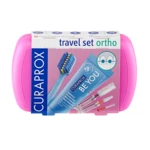 CURAPROX Travel set ORTHO růžový 1 kus