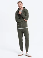 Ombre Men's sweatshirt set unbuttoned sweatshirt + pants