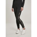 Women's Striped Lace Leggings Black