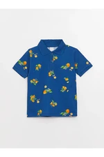 LC Waikiki Lcw Baby Polo Collar Short Sleeved Printed Baby Boy T-Shirt