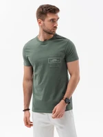 Ombre Men's cotton t-shirt with pocket print