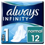 ALWAYS Infinity Normal Vložky s křidélky, velikost 1, 12 ks