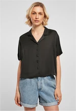 Women's Viscose Satin Leisure Shirt Black