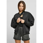 Women's Oversized Light Bomber Jacket Black