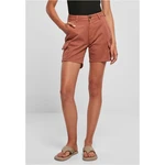 Women's Terracotta Cargo High Waist Shorts