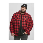 Padded flannel shirt black/red