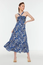 Trendyol Blue Collar Detailed Maxi Woven Dress