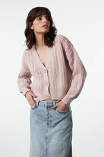 Trendyol Powder Crop Soft Texture Knit Cardigan