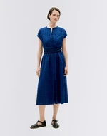 Thinking MU Navy Big Seersucker Gretel Dress NAVY XS