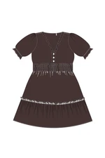 WOMEN'S DRESS L-SU-4023 D.OAK