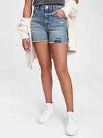 GAP Dětské džínové kraťasy teen sky high-rise denim shorts with stret - Holky