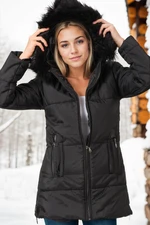 Z6668 DEWBERRY WOMEN'S COAT-DARK BLACK