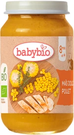 BABYBIO  Bio sladká kukurica s farmárskym kuracím mäsom 200 g