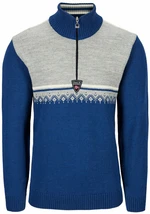 Dale of Norway Lahti Mens Knit Sweater Indigo/Light Charcoal/Off White L Jersey Camiseta de esquí / Sudadera con capucha