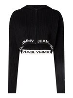 Tommy Jeans Kardigán - TJW BXY CROP ZIP WAI čierny