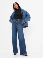 Women's blue wide fit jeans GAP Stride