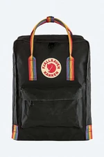 Ruksak Fjallraven Kanken Rainbow F23620.550.907-550, čierna farba, veľký, s nášivkou