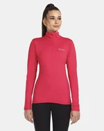 Dark pink women's thermal T-shirt with stand-up collar KILPI WILLIE