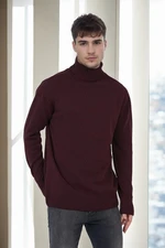 75046 Dewberry Turtleneck Mens Sweater-BURGUNDY