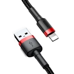 Datový kabel Baseus Cafule Cable USB for Lightning 2.4A 1M, šedá-černá