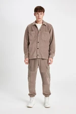 DEFACTO Regular Fit Fleece Sweatpants with Cargo Pockets